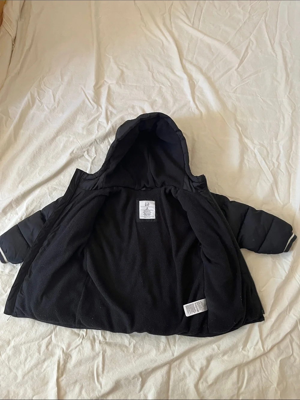 GAP Black Hooded Puffer Coat for Kids